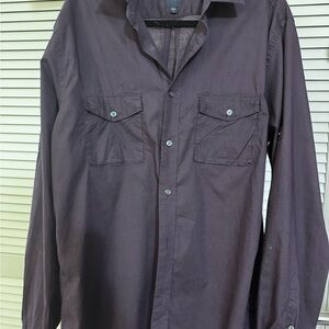 GAP Deep Purple Collared Cotton Shirt
